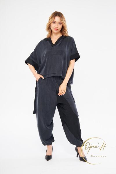 LAMANTE SİYAH OKALİPTÜS ŞALVAR