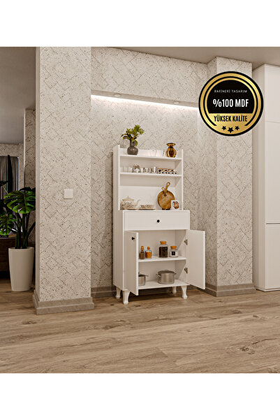 rafineritasarım Çok Amaçlı Dolap Kahve Köşesi Mutfak Balkon Dolabı