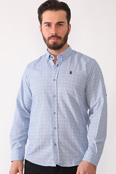 Dewberry G688 Men's Shirt-Light Blue