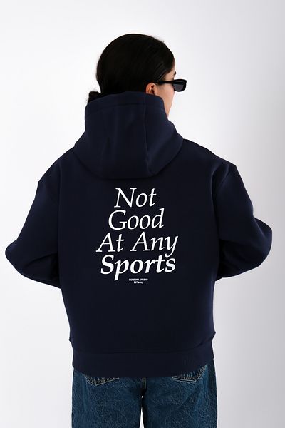 Coredra Navy Blue Any Sports Women's Hoodie - Relaxed Fit