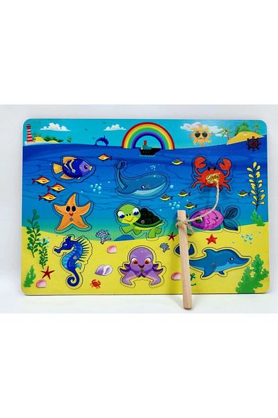 212toyzz Wooden Magnet Fishing Game