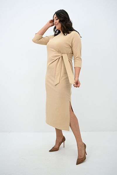 Koza Butik Women's Large Size Waist Tie Detailed Dress 5274-25