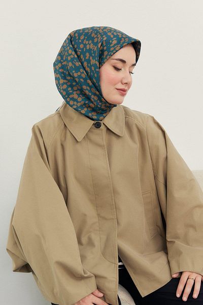 Silk Home Μεταξωτό μαντίλι Twill - 11412-34 Petrol Brown