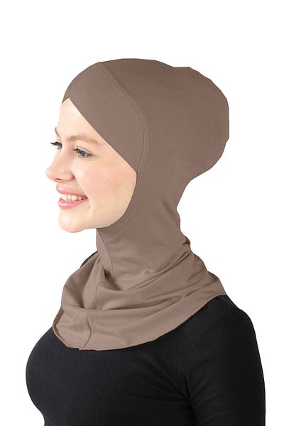 Ecardin Σκούρο βιζόν Cross Hijab Turban - St 232