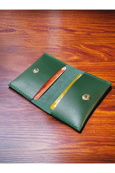CRASSULA PREMIUM LEATHER Elegant Card Holder with Genuine Leather Snaps