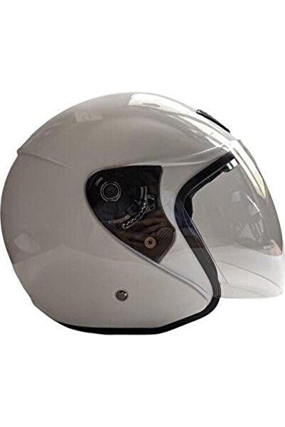 beon B210 Güneş Gözlüklü Yazlık Yarım Kask Beyaz