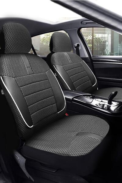 TROBUS Renault Fluence 2010 ve Sonrası Uyumlu Vira Serisi Araba Koltuk Kılıfı Takımı Pamuklu Deri Detay