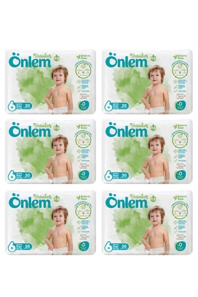 ÖNLEM Botanika 6 Beden Çocuk Bezi İkili Jumbo X-Large 30 Lu x 6 Adet