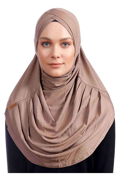 Ecardin Πρακτικό Άνετο Cross Turban - St 173 Dark Mink