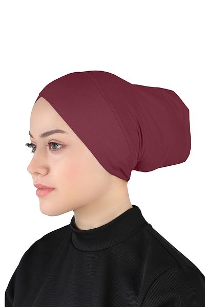 Ecardin Claret Red Practical Crossed Bonnet - St 264
