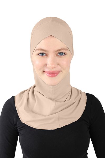 Ecardin Light Mink Cross Hijab Turban - St 232