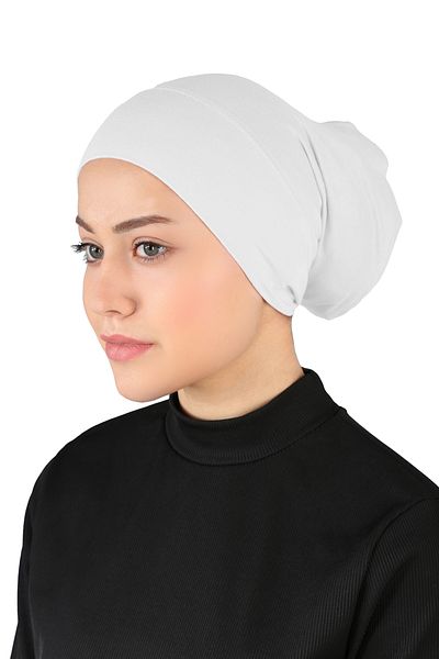 Ecardin Practical and Comfortable White Pipe Bonnet - St 222