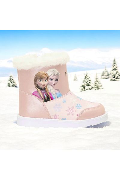 Frozen Girl's Elsa Furry Snow Boots, Zippered Boots