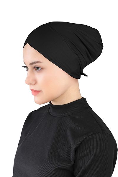 Ecardin Black Cross Hijab - St 233