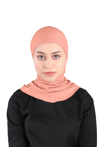 Ecardin Ready Flexible Sports Bonnet with Large Hijab Neck - St 224 Salmon