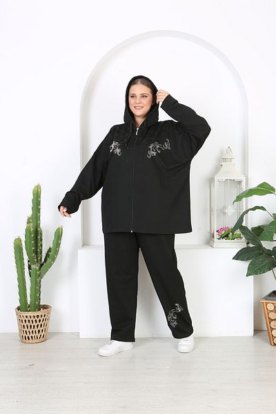 XL Modam Women's Plus Size Stone Printed Suit