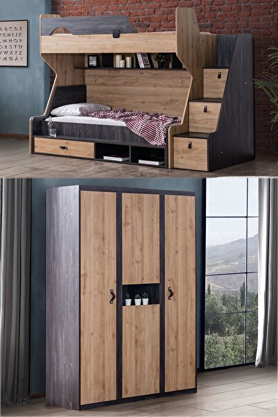 Setay Ranza, Doğa Ranza Karyola 3 Kapaklı Dolap