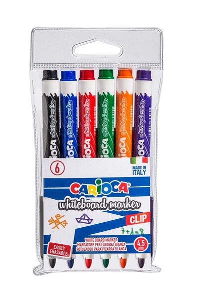 CARIOCA 6-Color Whiteboard Pen - Pvc, 4.5 mm