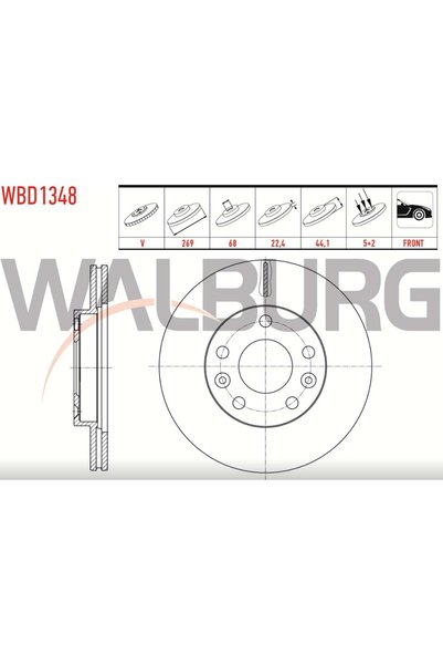 WALBURG Fren Diski Renault Megane, Dacia Duster Ön - 269 MM