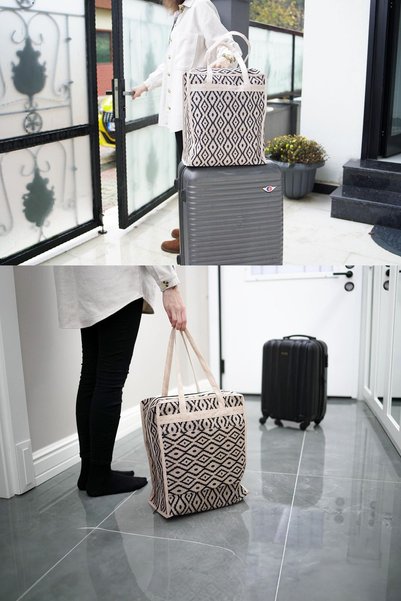 Emofom Travel Type Luggage Suitcase Shoe Bag 6 Compartments Shoe Organizer Bag