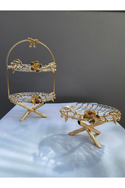 vanilya accessory Gold Flower Patterned Presentation Set