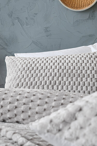 Doqu Home Set de pături tip fagure gri, pentru o singură persoană