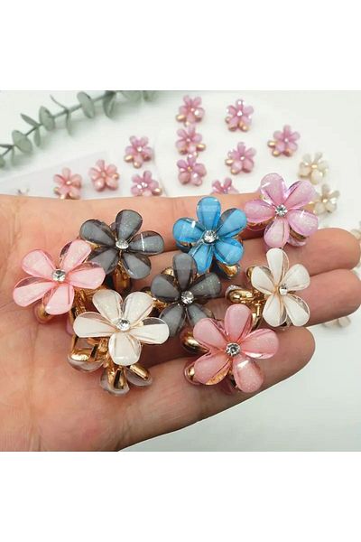 Ervalina Single Minimal Jewelled Floral Latch Buckle
