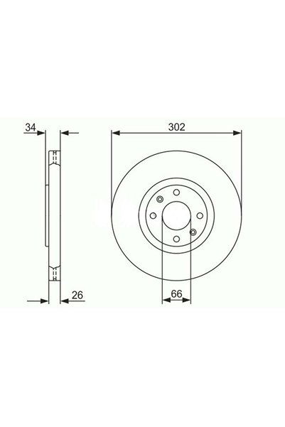 FERODO Fren Diski Peugeot 207, 3008 09-15, Citroen C4 Picasso I 07-13 Ön - 302 MM - FeRODO