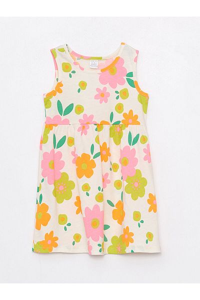 LC Waikiki Lcw Crew Neck Printed Baby Girl Dress