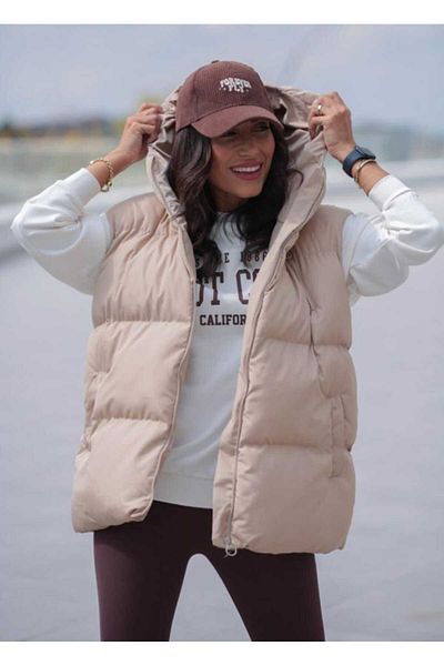 Butik Vestă cu glugă gonflabilă, cu design elegant, ușor de combinat