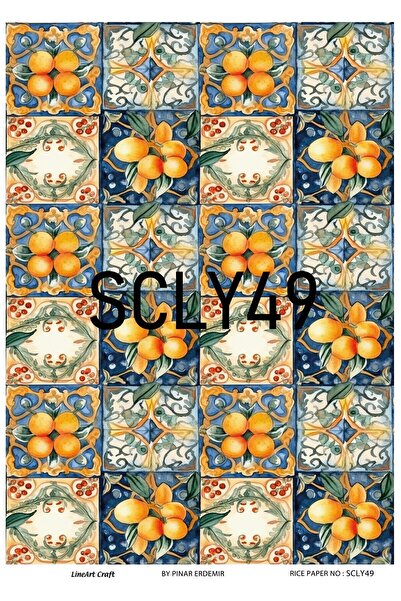 LİNEART Sicilya SerisiPirinc Dekopaj Kagıdı  29X42cm No:SCLY49