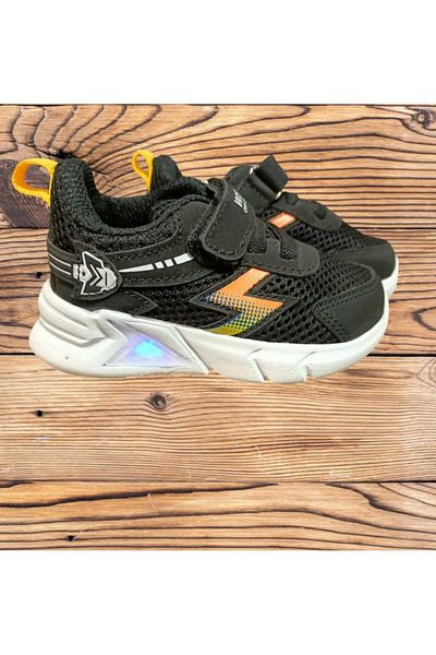 Wisco Wisco Orthopedic Children's Sports Shoes - Lighted, Black Orange
