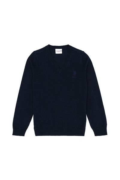 U.S. Polo Assn. Pulover de bază bleumarin pentru băiat 50269415 -VR033