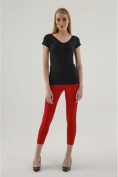 Jument Front-back V-Neck Short Body -black