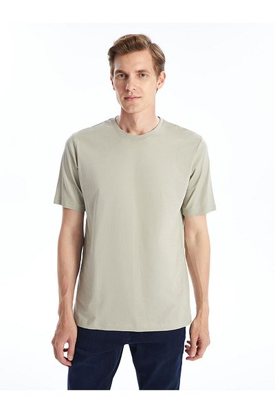 LC Waikiki Ανδρικό μπλουζάκι Lcwk Crew με κοντό μανίκι χτενισμένο βαμβακερό
