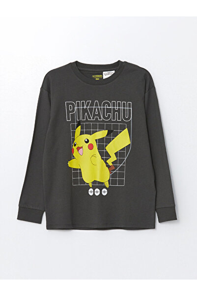 LC Waikiki Lw - Bisiklet Yaka Pikachu Baskılı Erkek Çocuk Pijama Takımı