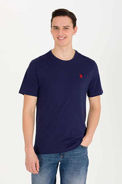 U.S. Polo Assn. Ανδρικό μπλουζάκι Navy Blue Basic Crew Neck 50263026-VR033