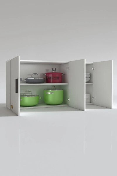 Kenzlife Hazır Mutfak Dirca22 Byz 060*120*22 Mutfak Banyo Dolabı Kapaklı Raflı