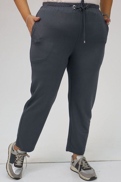 Eslina 49511 Pantaloni de sport cu două fire elastice de mărime mare - antracit