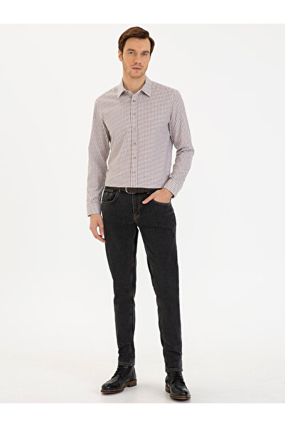 Cacharel Gri Slim Fit Uzun Kollu Gömlek 50227317-VR024