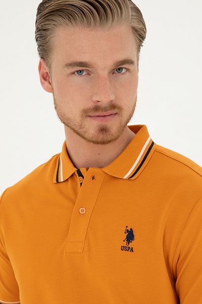 U.S. Polo Assn. Основна мъжка тениска в тухлен цвят50284639-VR031