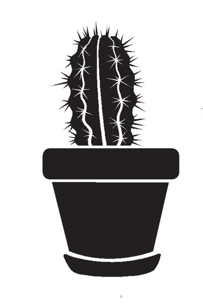 Generic Brand Pot Flower Cactus (Auto-Motor-Laptop-Wall-Decor) (Type 5) 30 x ...