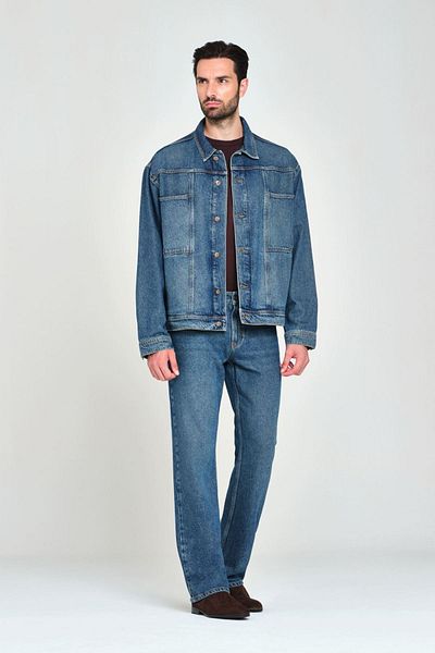 Pantamo Jeans Мъжко дънково яке Slim Fit синьо