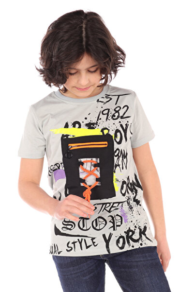Toontoy Băiat - Tricou cu emblema cu imprimeu