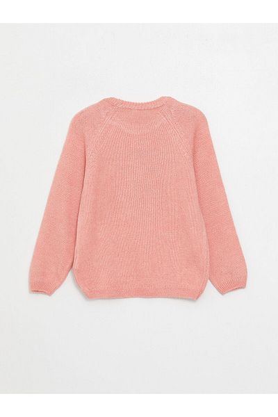 LC Waikiki LCW Crew nyakú mintás hosszú ujjú lány kötött pulóver