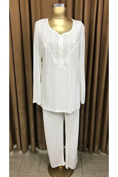 Tuba 7203- Women's Pajama Set-ecru