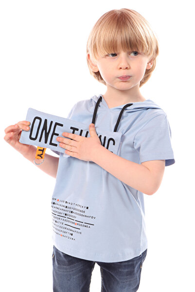 Toontoy Tricou imprimat cu detalii accesorii de fier pentru băieți