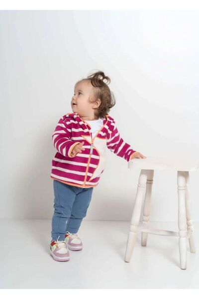 JO&JUKE PEMBE PAMUK POLAR CEKET