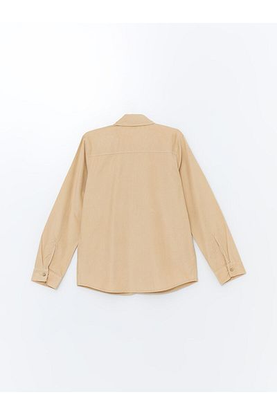 LC Waikiki Lcwk Basic μακρυμάνικο κοτλέ πουκάμισο για αγόρι