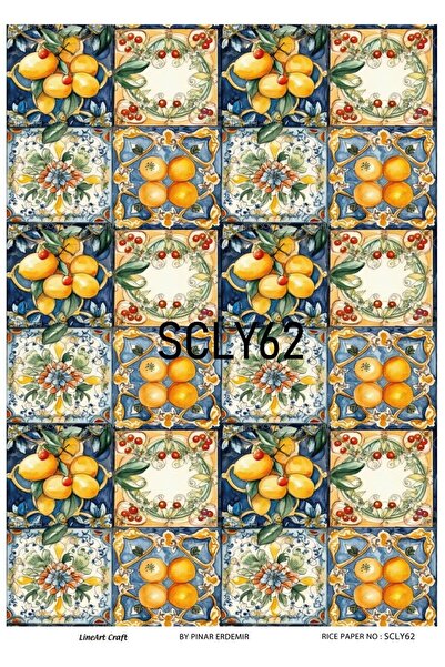 LİNEART Sicilya SerisiPirinc Dekopaj Kagıdı  29X42cm No:SCLY62